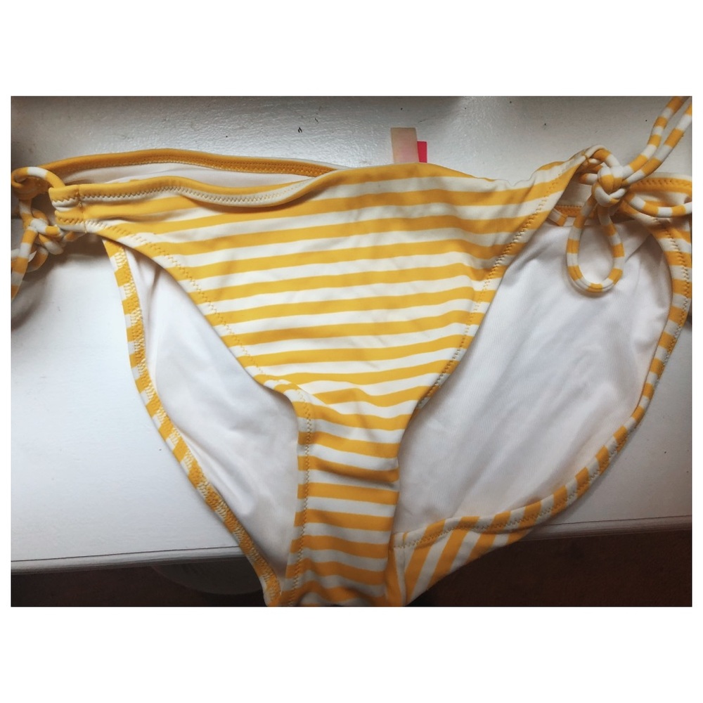 VS Yellow Striped String Bikini Bottoms ☀️